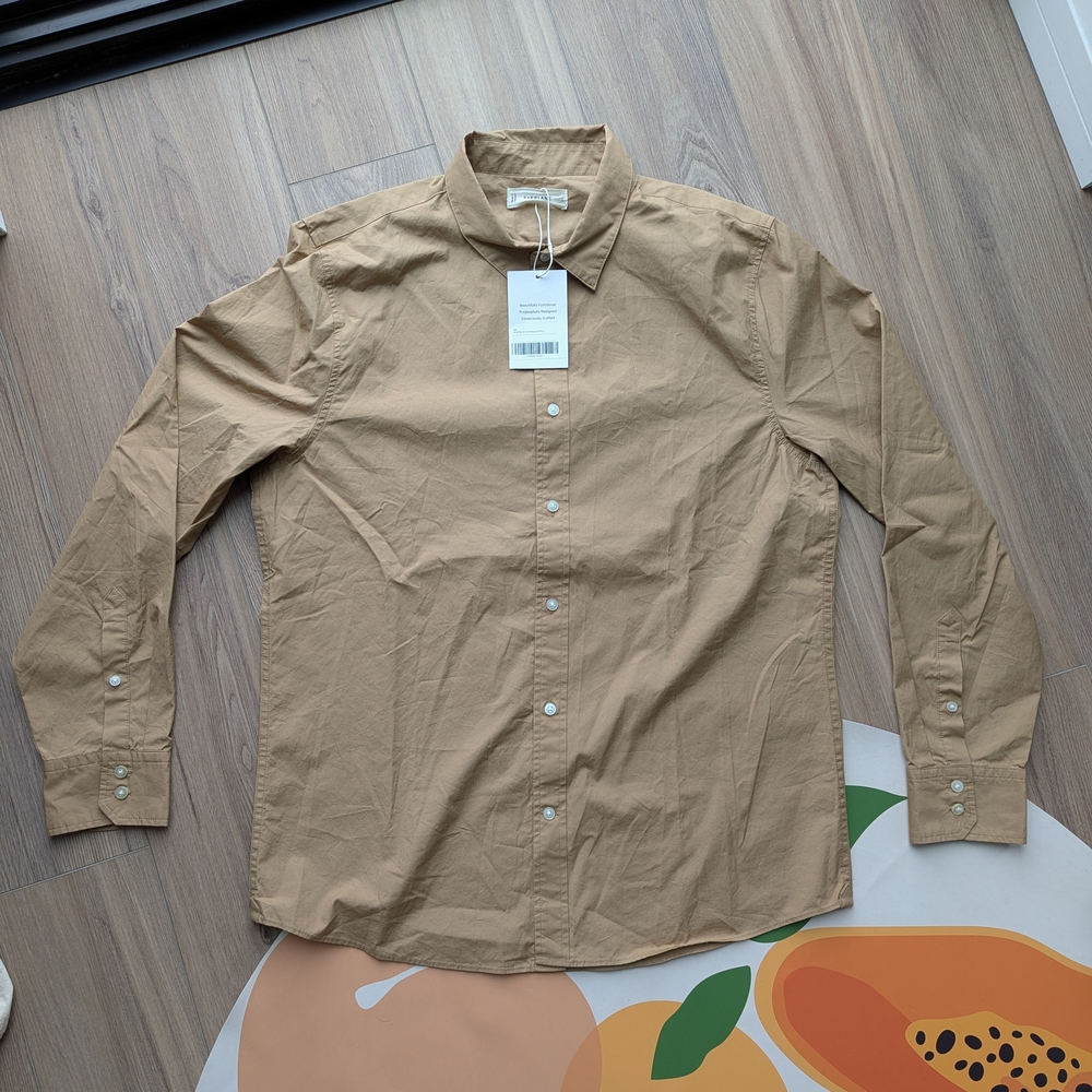 NWT Everlane Tan Button Down Shirt